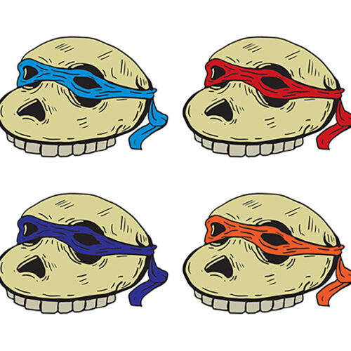 turtle skull pin set