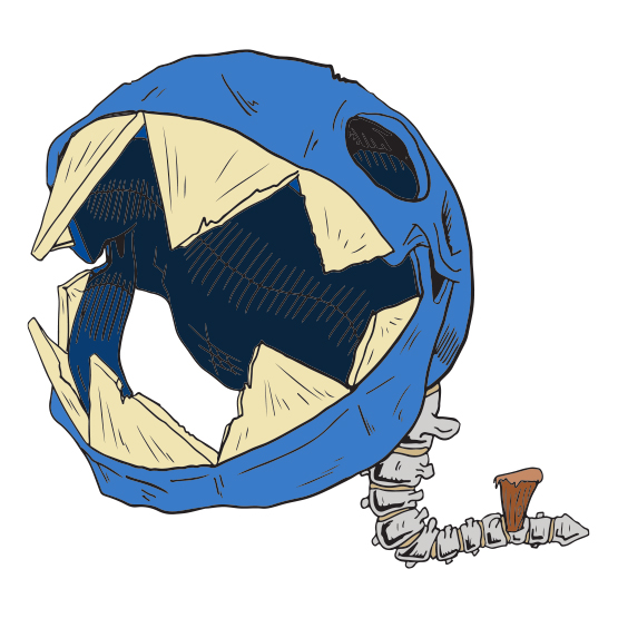 Chomped pin