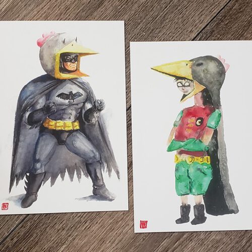 batman and robin print set