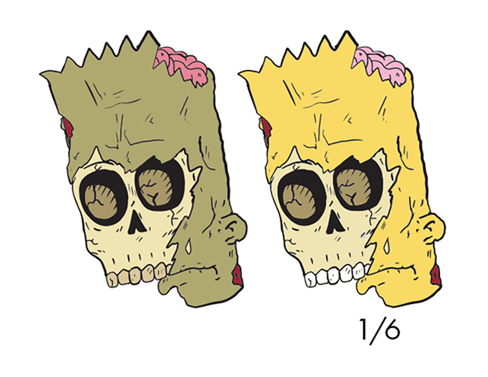 Zombie Bart pin